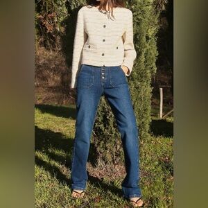 Zara High waisted Blue Jeans, size 6